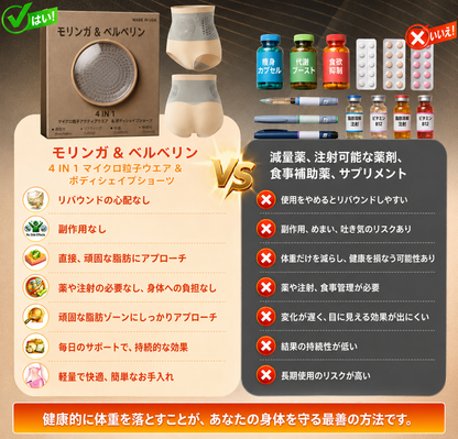 Fat Burning Short - モリンガ＆ベルベリン 4-in-1 脂肪燃焼ショーツ