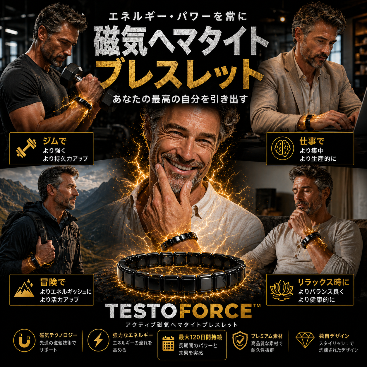 TestoForce™ブレスレット – あなたの自然な男性エネルギーを活性化