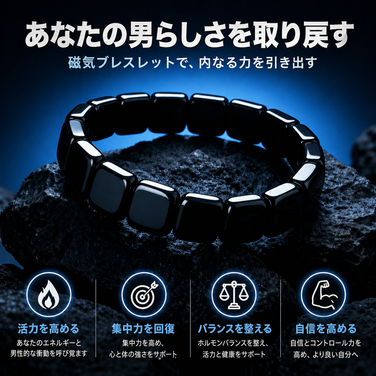 TestoForce™ブレスレット – あなたの自然な男性エネルギーを活性化