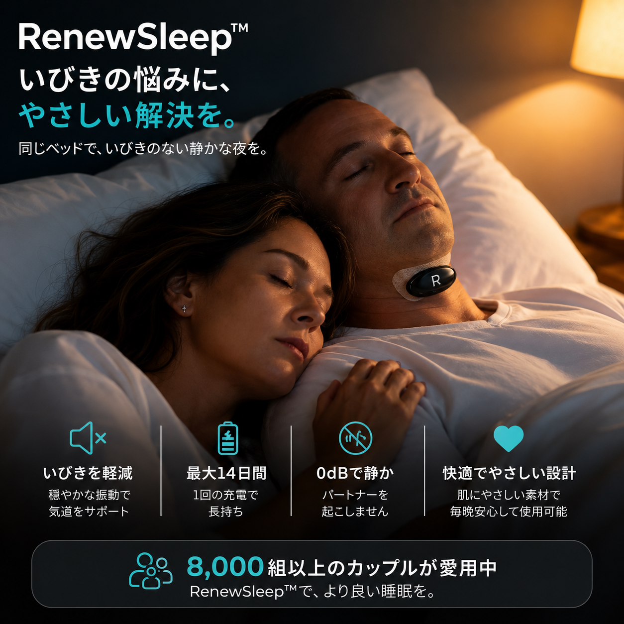 RenewSleep™ -  いびきをやわらげ、快適な眠りへ