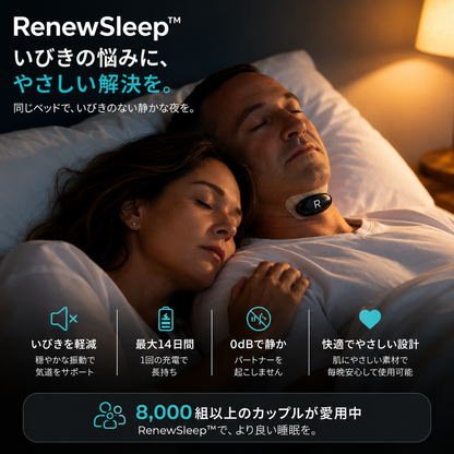 RenewSleep™ -  いびきをやわらげ、快適な眠りへ