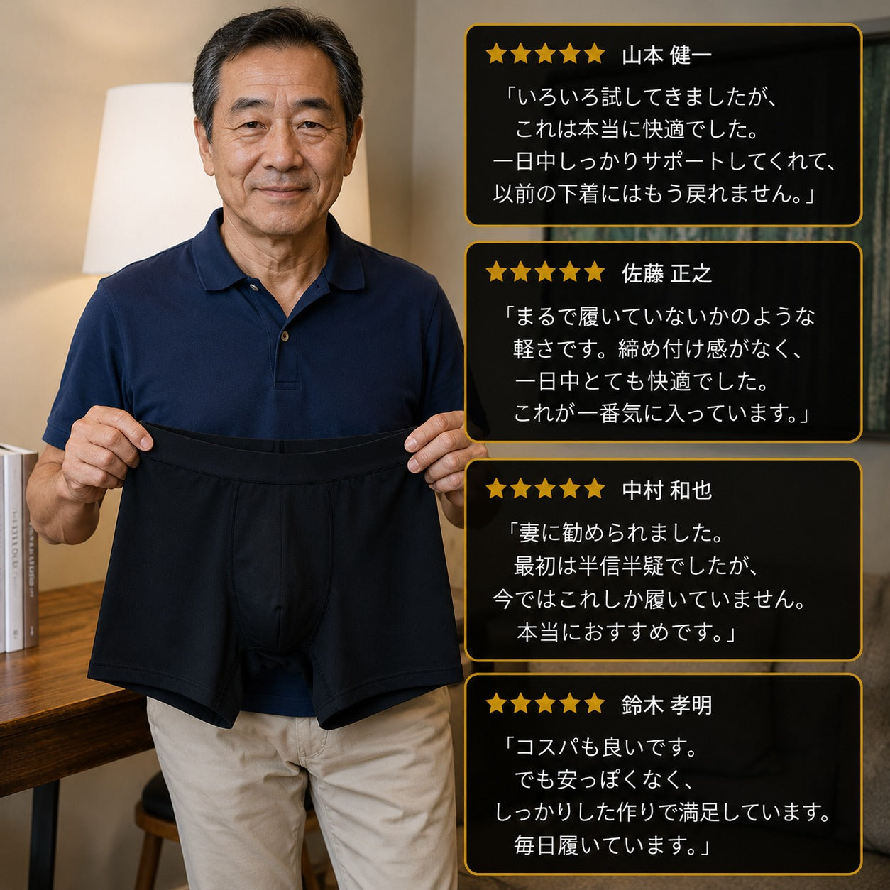 RenewShield - 一日中安心のメンズ保護ボクサーパンツ
